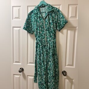 Zara Green Floral Jumpsuit